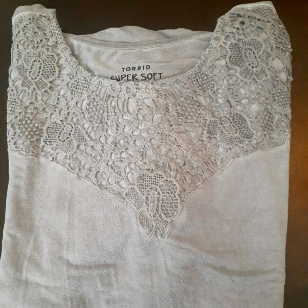 Gray Lace Tunic